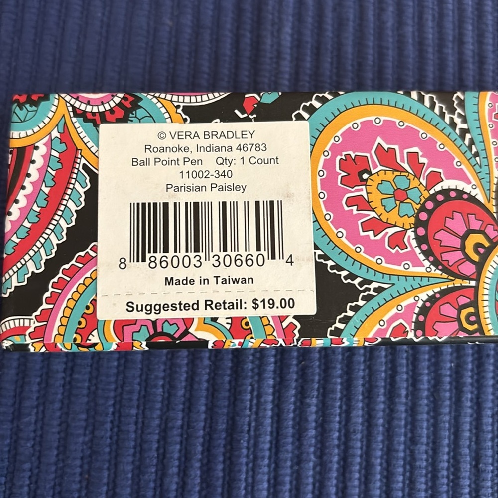 Vera Bradley Ball point Pens NWT in box - Picture 5 of 5